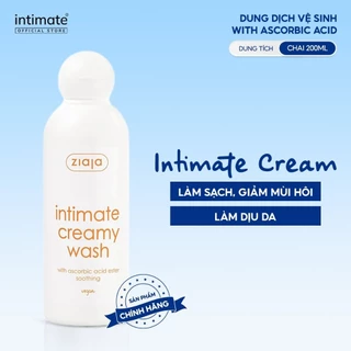 (LS) Dung Dịch Vệ Sinh Phụ Nữ Intimate With Ascorbic Acid ZIAJA Giảm Mùi Hôi, Hỗ Trợ Làm Sáng 200ml
