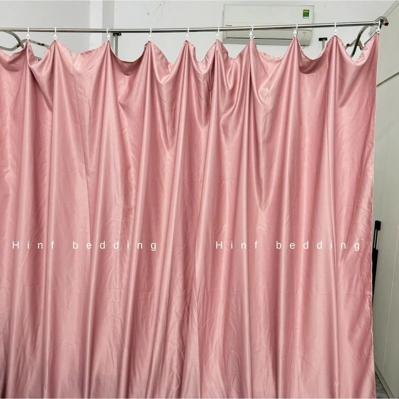 Rèm treo cửa rido có móc vải phi lụa che nắng che bụi màu sắc nhã nhặn dễ dàng sử dụng