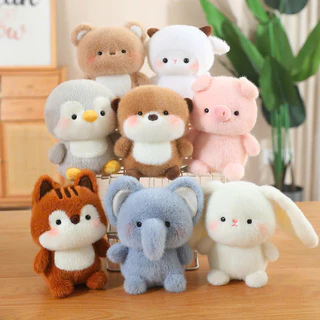 Gấu bông mini các loại động vật heo, gà, cún, chim cánh cụt, voi, cáo, chồn, gấu trúc, thỏ, cừu...