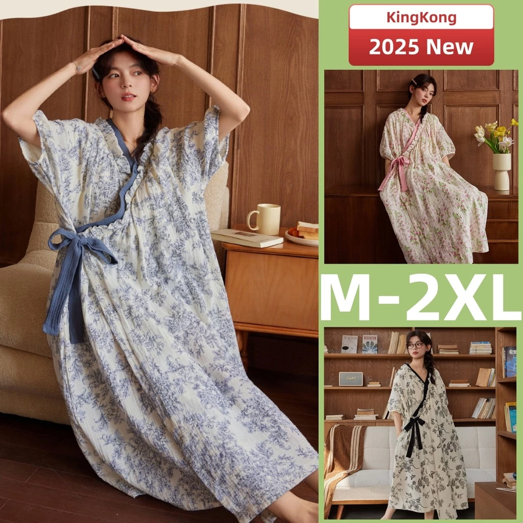 Kimono Nhật Bản Váy Ngủ Cotton Bộ Đồ Ngủ Nữ Đệm Bộ Đồ Ngủ Váy Mùa Hè Nữ Tay Ngắn Đồ Người Phụ Nữ Mặc Ở Nhà Mỏng