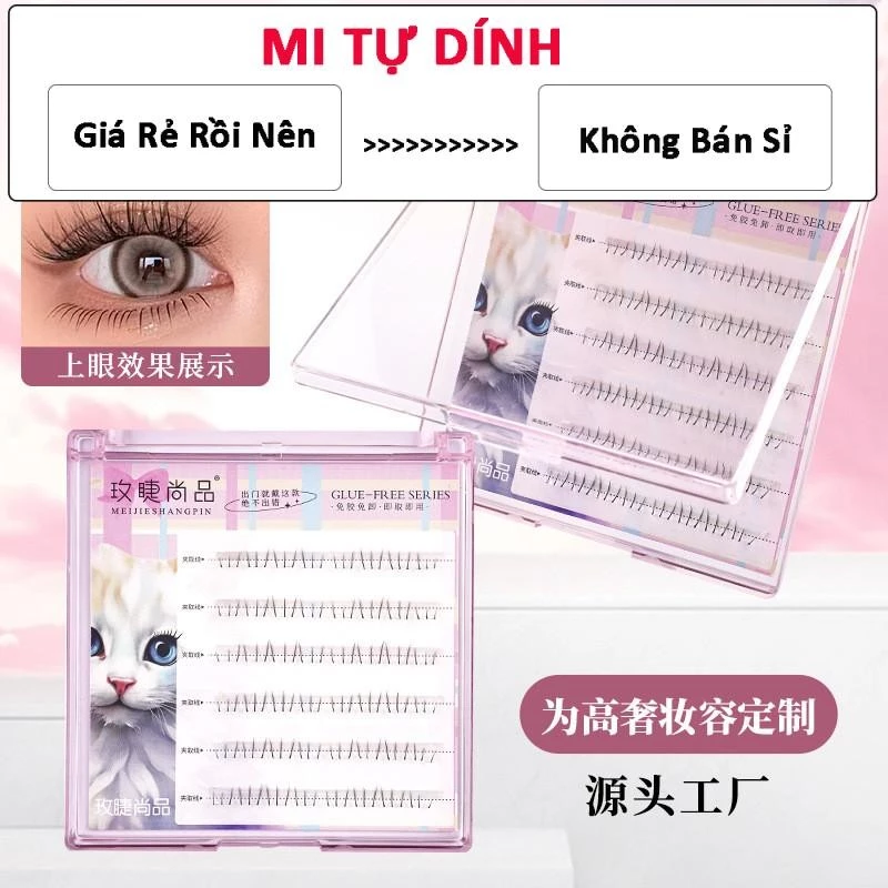 (Mi 15 Mi Dưới)Mi Giả Sẵn Keo Tự Dính Tự Nhiên Cao Cấp Tái Sử Dụng Nhiều Lần
