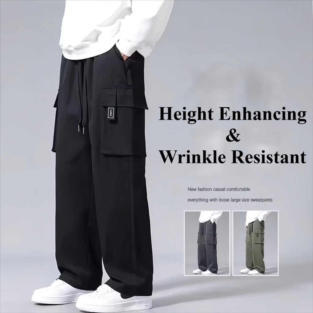 Quần Cargo nam baggy phong cách đường phố, oversize, phù hợp cho việc đi bộ đường dài