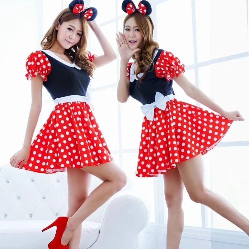 Halloween Nữ Cosplay Mickey Trang Phục Gợi Cảm Minnie Trình Diễn Trang Phục Đảng Váy Đồng Phục Prom Giáng Sinh Quà Tặng Năm Mới