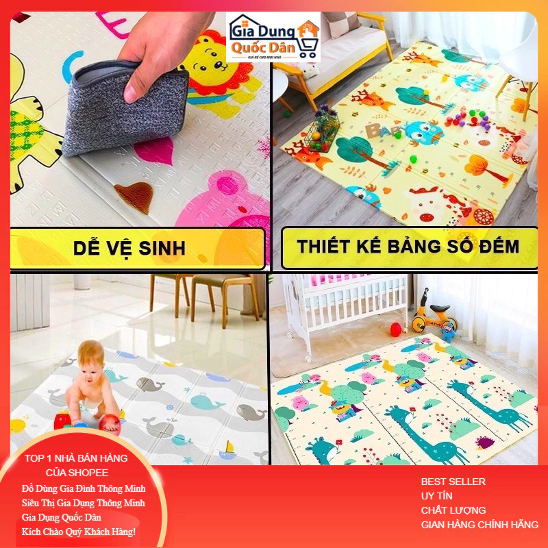 THẢM XỐP XPE 2 MẶT CHỐNG TRƠN TRƯỢT CHO BÉ - CHIẾU NGỦ VĂN PHÒNG GẤP GỌN GÀNG TIỆN DỤNG