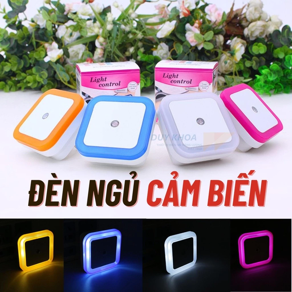 Đèn ngủ cảm biến tự sáng khi tối tự tắt khi sáng gắn phòng ngủ cầu thang treo tường Led tru nhựa VNM2 2.0W 160-260v