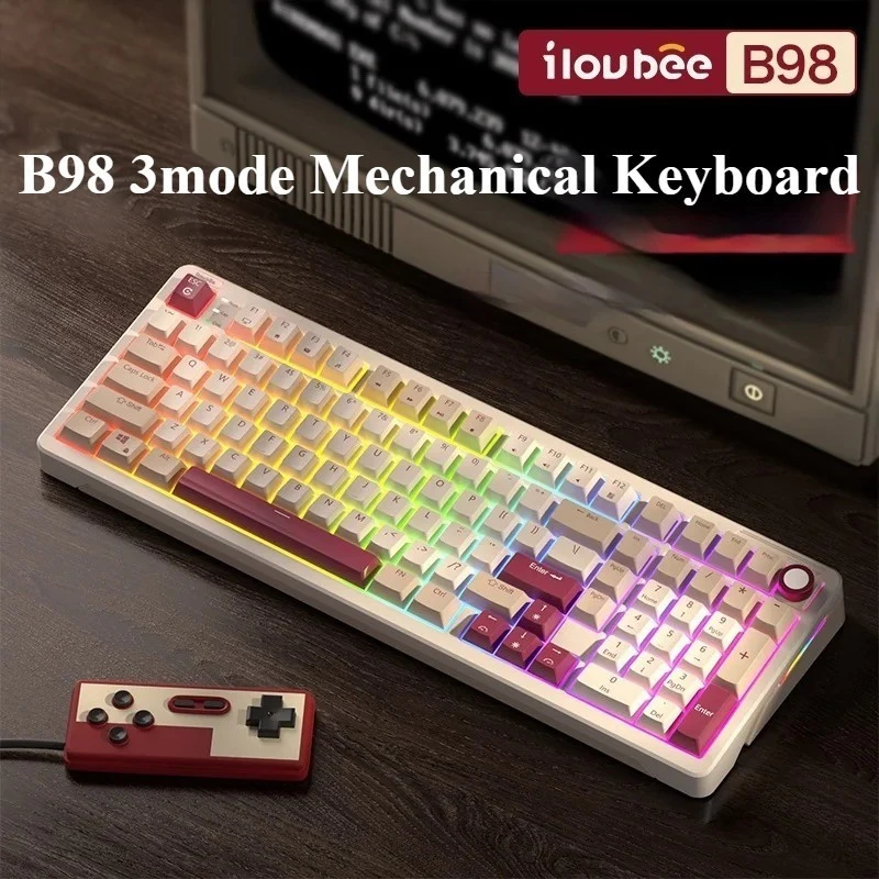 Bàn phím cơ không dây Fullsize ILOUBEE B98 - 3 mode kết nối - Hotswap 5 pin -  Có app tùy chỉnh