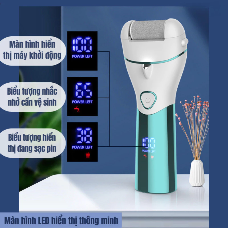 Máy chà gót chân  loại bỏ da chết và vết chai cho tiệm Nail mài gót chân tại nhà 3 đầu mài Sạc USB