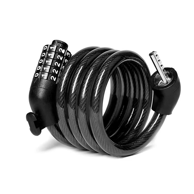 Khóa dây xe đạp dây cáp chắc chắn an toàn  Sản phẩm cáp và ống mềm này là vật liệu PVC không độc hại, không mùi,