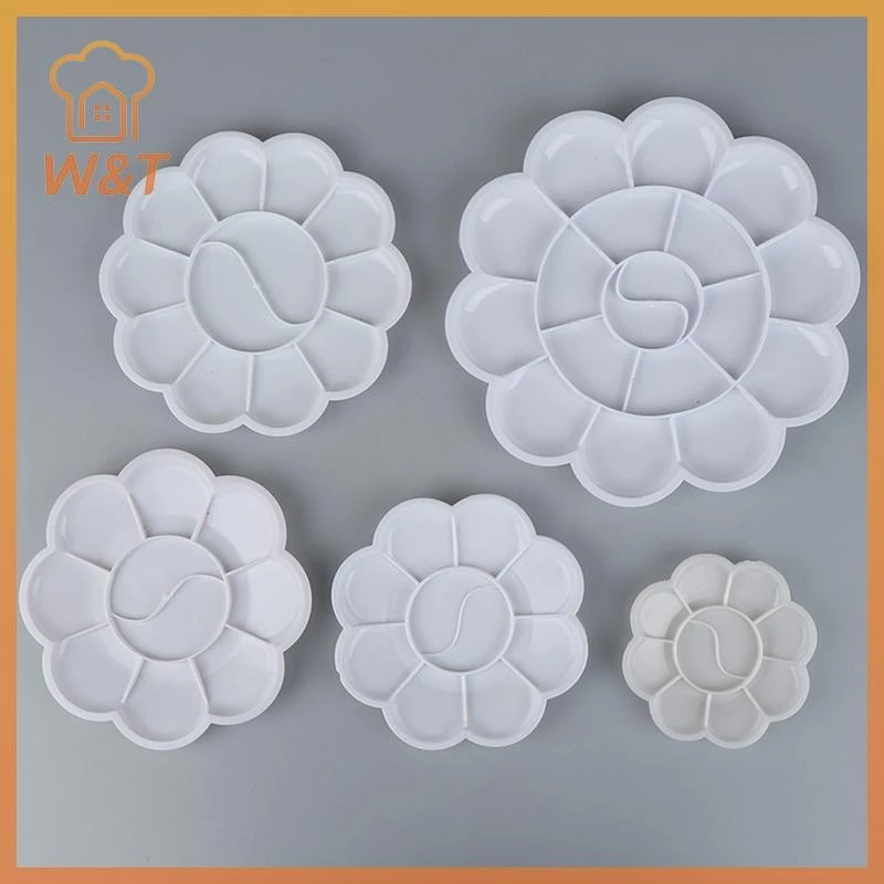 [W&T]Khay Trộn Màu Nước Bằng Nhựa Kèm 2 Khay Trộn Màu Nước