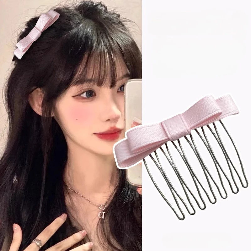 💕Dreamy💕2024 Nổ Lược Upside Down Phụ Kiện Tóc Nơ Lược Kẹp Tóc Tóc Chèn Lược
