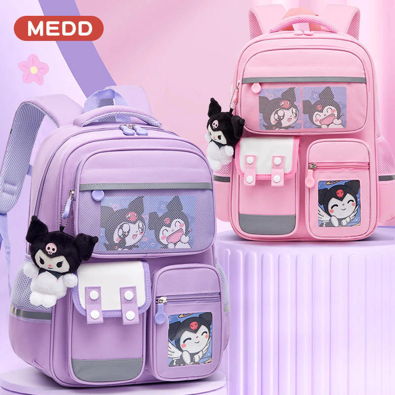 Ba lô Kulomi cô gái cute túi học sinh tiểu học không thấm nước 1 3 6 lớp trẻ em đi học