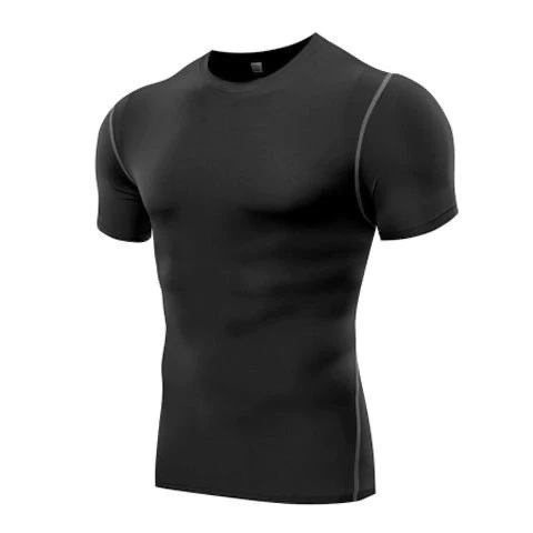 Thể dục Bóng rổ Cầu lông Xe đạp Thể thao Mens Body Stretch Tốc độ khô Thể thao Vest Tay áo ngắn Body Sweatshirt