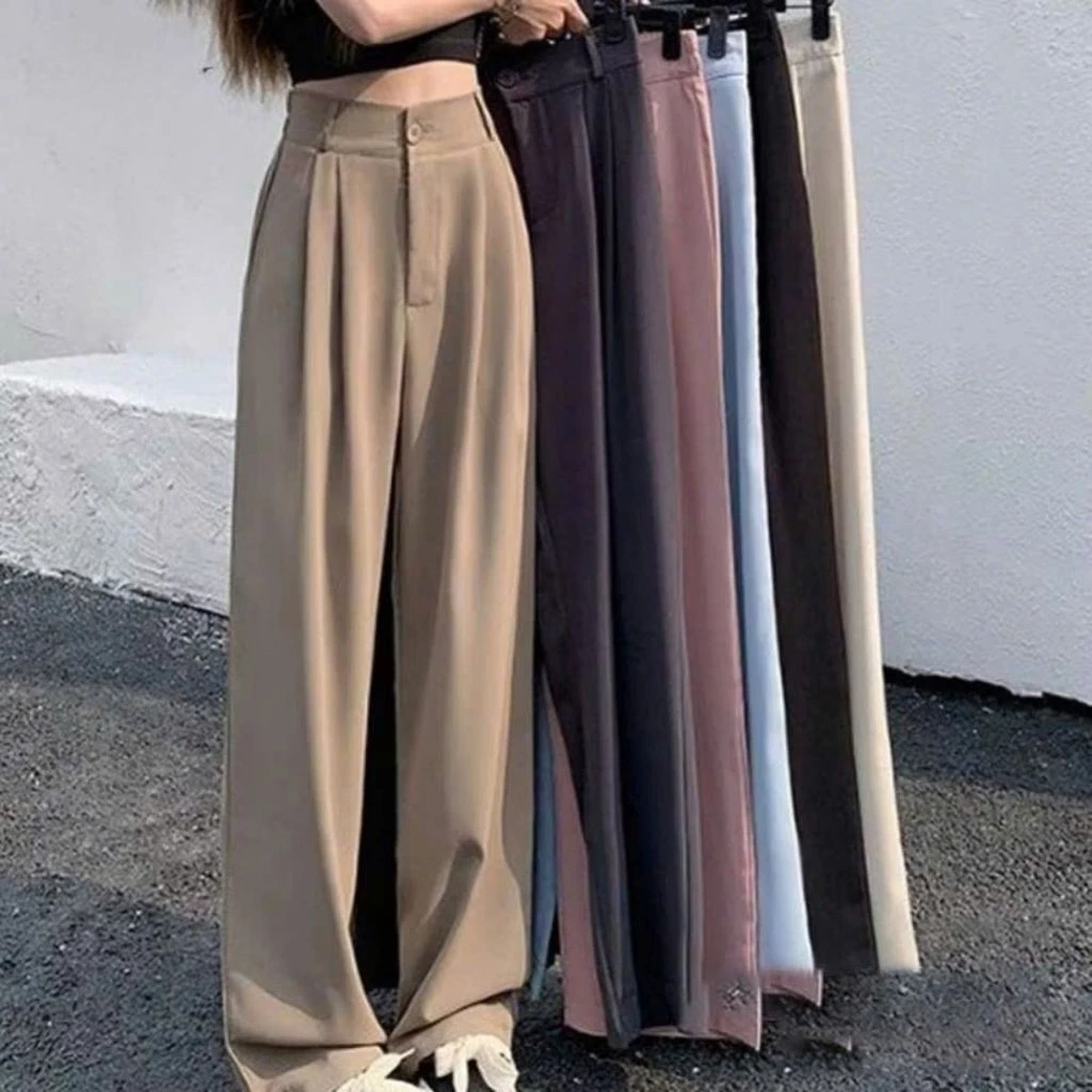 Quần tây nữ bigsize nữ ống suông đứng form thoáng mát basic công sở đi học đi làm ( Q552+Q30) size 60-95kg thanh lịch