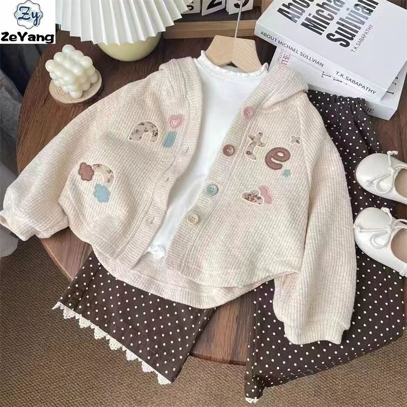 [Zy] 70-150 Hàng có sẵn cho trẻ em Áo khoác thời trang có mũ trùm đầu thông thường Thu đông Áo khoác thể thao cho bé Áo khoác Cardigan phù hợp cho mọi trận đấu