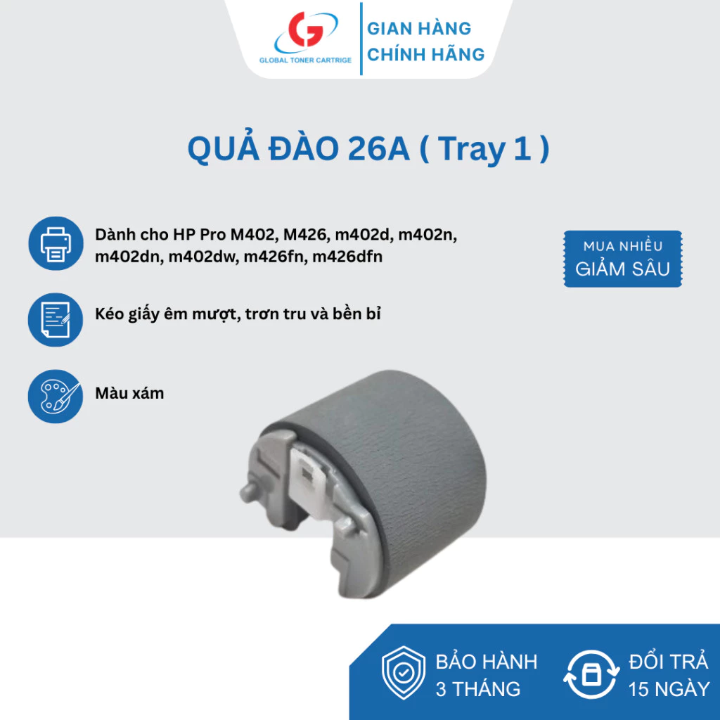 COMBO 2 - Quả đào 26a (tray 1), HP Pro M402, M426, m402dw, m426.