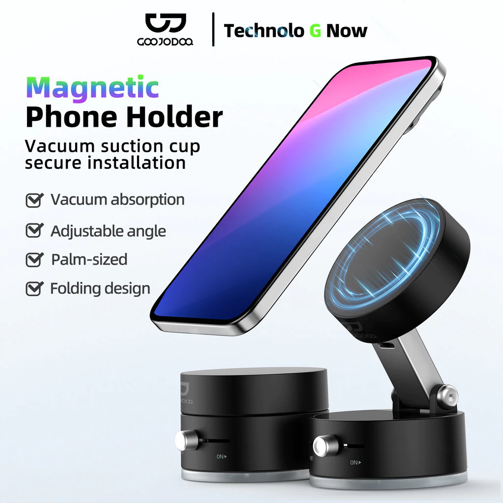 Giá đỡ điện thoại di động từ tính Goojodoq có thể gập lại chuyển đổi hai chiều hút chân không không để lại dấu vết