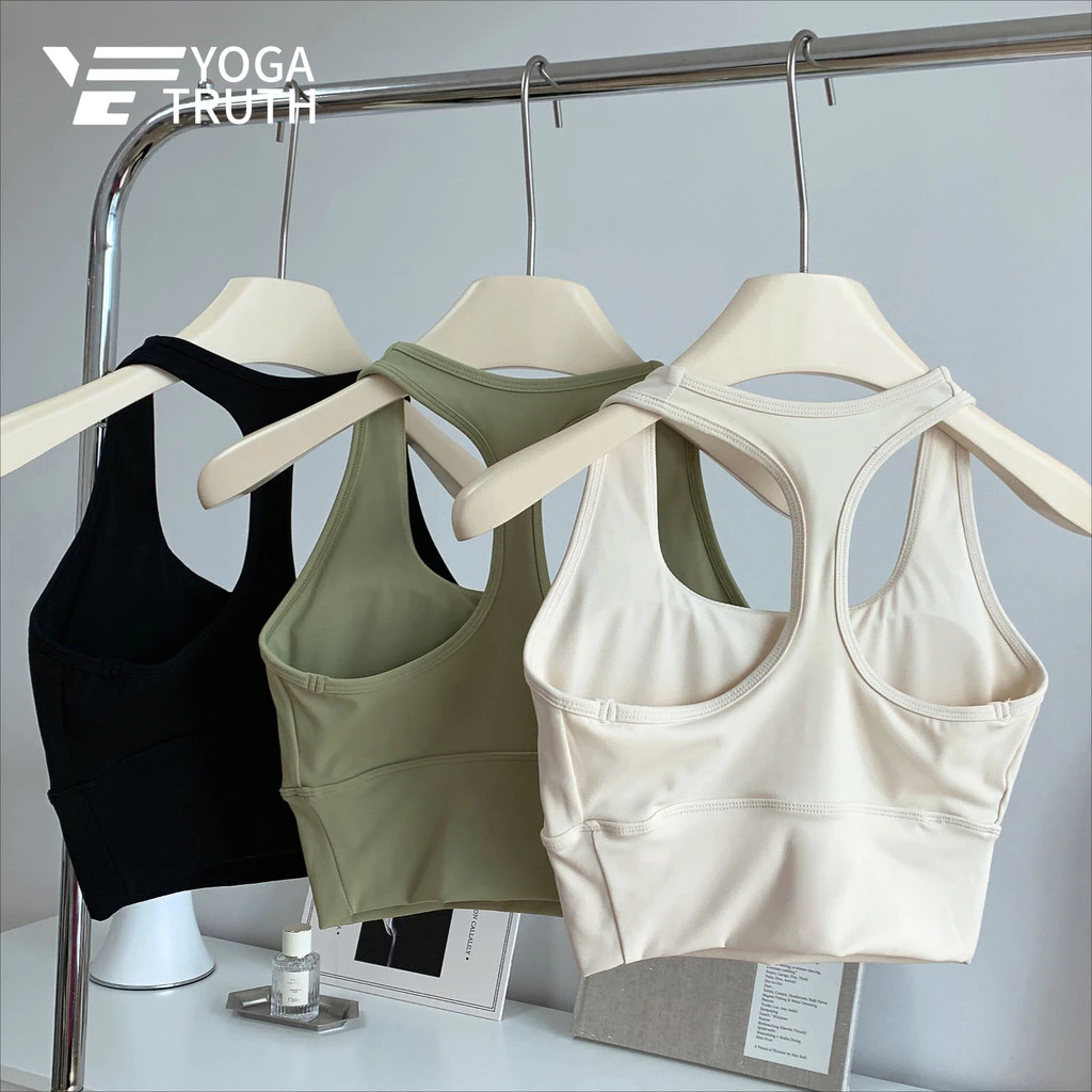 [Yogatruth] Áo ngực thể thao có đệm cố định hình chữ I Làm đẹp lưng Áo ngực khô nhanh Yoga Chạy bộ