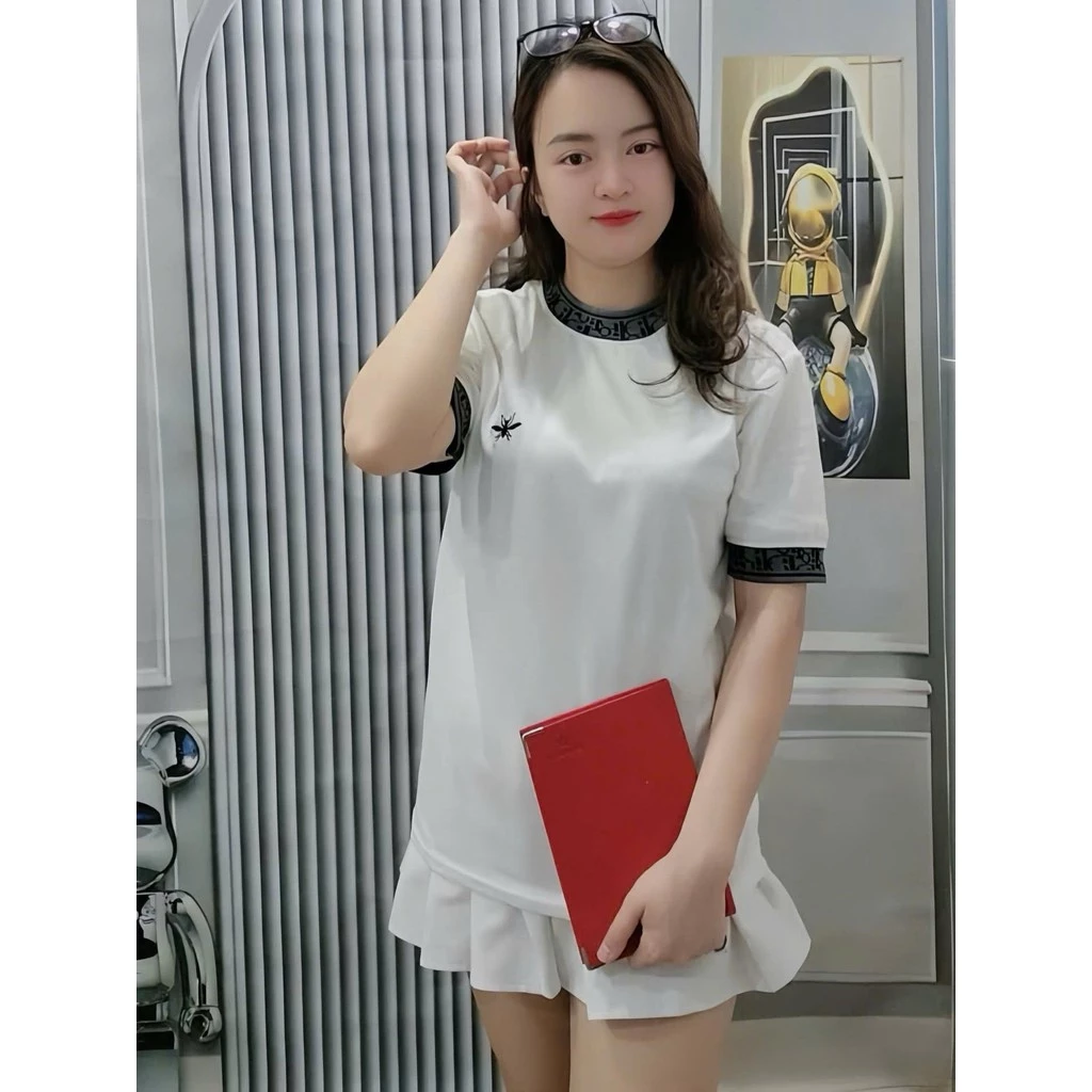 Áo Thun ĐÌ Ó Mix Logo Phối Cổ Và Tay Áo Siêu Đẹp Hàng Cao Cấp Hot Hit