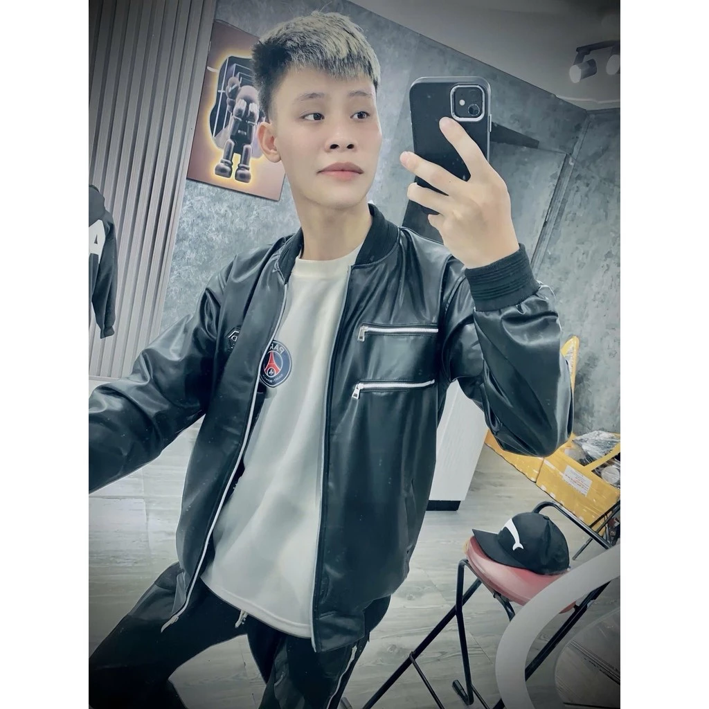 Áo Khoác Da Phii Lipp Thêu Chữ Sau Nữ Menswear Jacket Hàng QC hottrend