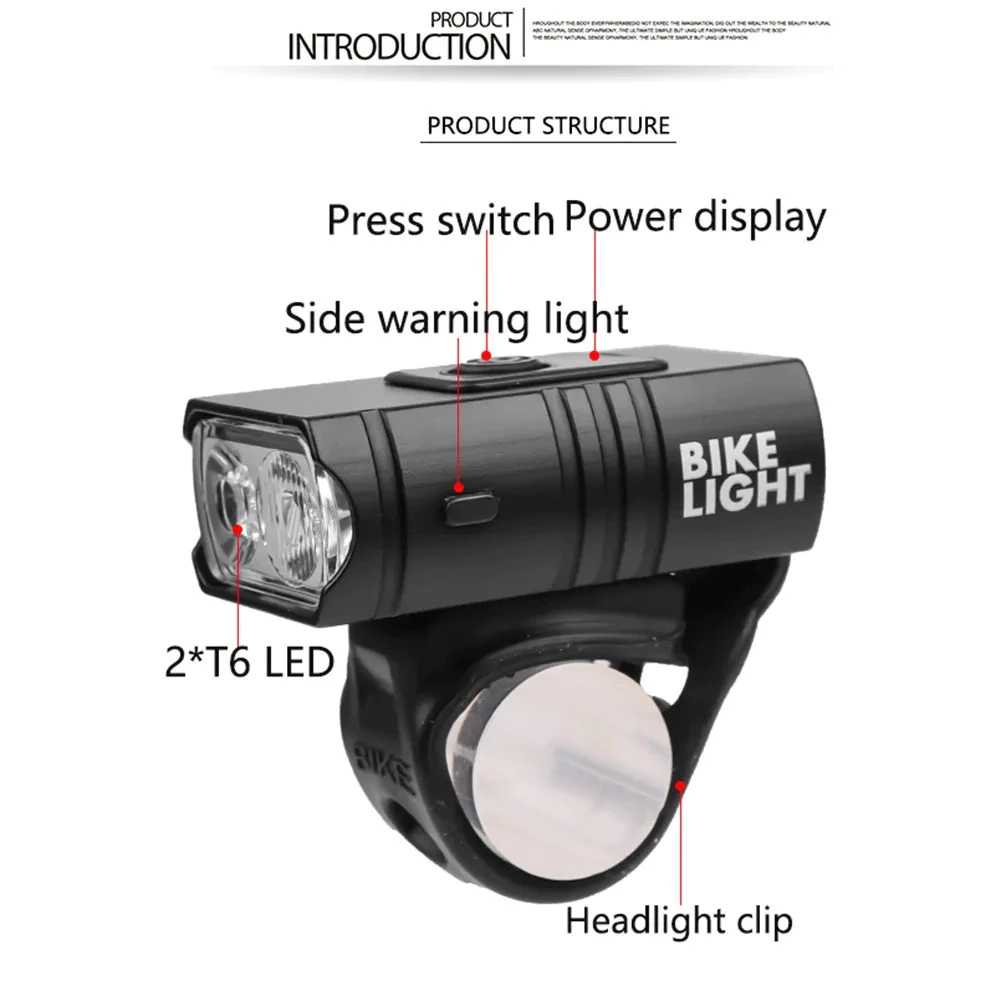 ✨Đèn LED Xe Đạp T6 10W 500LM 6 Chế Độ USB Sạc Xe Đạp MTB Đèn Trước Ngoài Trời Chống Nước Đèn Xe Đạp