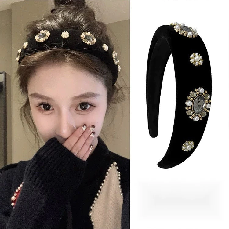 Băng đô khí chất kim cương lấp lánh thời trang mới Phụ kiện tóc sang trọng nhẹ cho nữ cao cấp