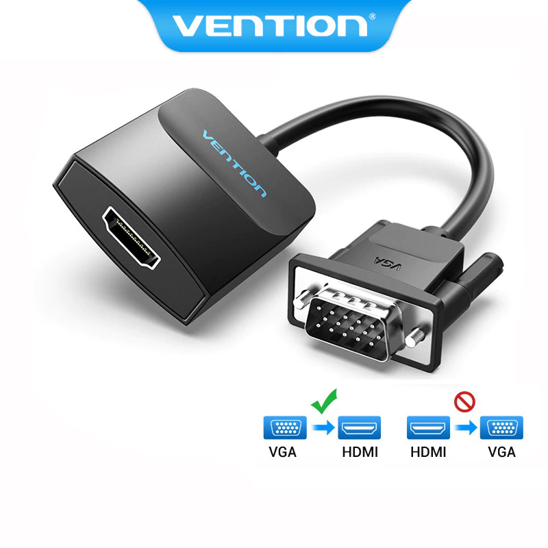Cáp chuyển đổi Vention đổi đầu cắm VGA sang lỗ cắm HDMI 1080p chuyển vga sang hdmi