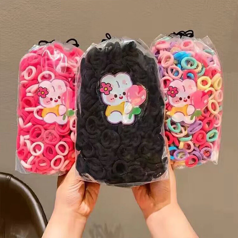 Balltest🎨Set 100 Stretch Ponytail Hàn Quốc thời trang cho cô gái mà không làm tổn thương tóc