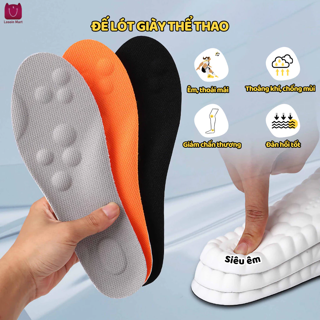 Đế giày thể thao PU siêu mềm mới cho nam và nữ, đế khử mùi, đế tăng chiều cao, phù hợp với người đứng lâu