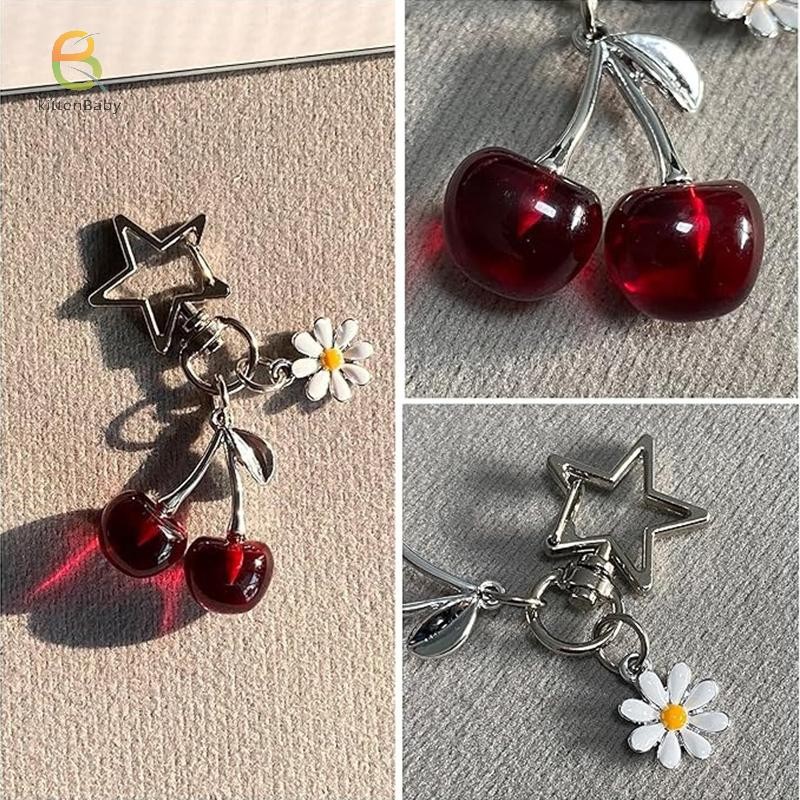 [kittenBaby-t] Móc khóa hoa anh đào dễ thương cổ điển Thời trang sáng tạo Trái cây anh đào Túi tinh tế Móc khóa Phụ kiện trang trí Quà tặng [mới]