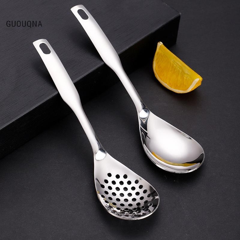 Muỗng nhà bếp bằng thép không gỉ GUOUQNA có lỗ, tiện ích nấu ăn GUOUqna