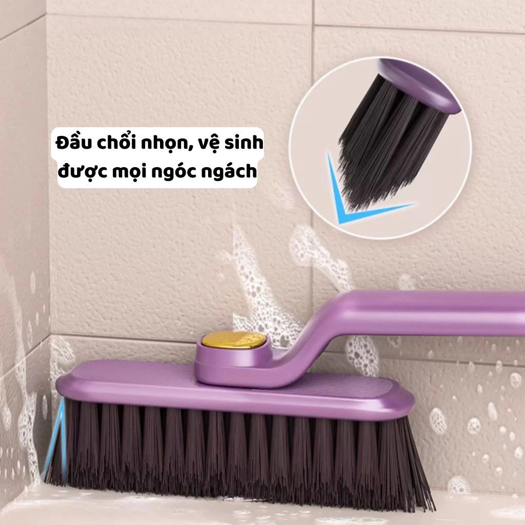 Bàn chải vệ sinh kẽ hở đa năng xoay 360 độ kèm que gắp rác tiện lợi