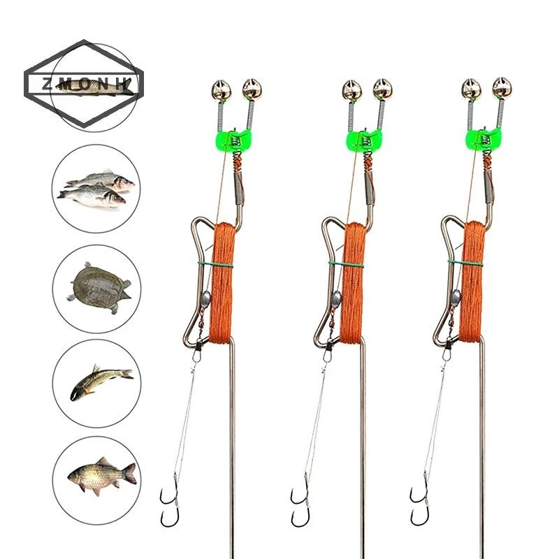 ZMONH Câu Cá Tự Động Nhỏ Cần Câu Cá Tự Động Lười Cần Câu Cá Lắp Lò Xo * Mới