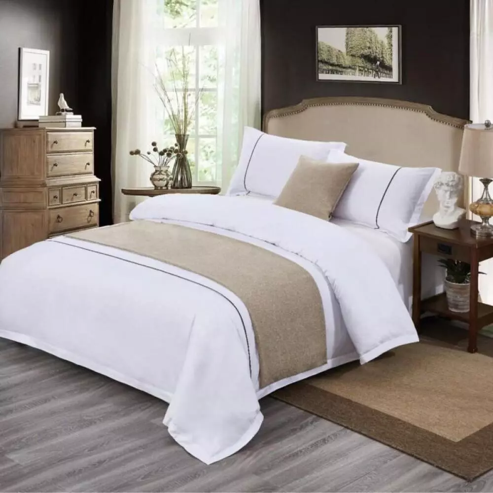 Bed Runners cho King Size Bed Creamy Wind Bed Runner, Mềm Mại Không Phai Màu Khăn Giường Hiện Đại Nhà Chăn Ga Gối Trang Trí