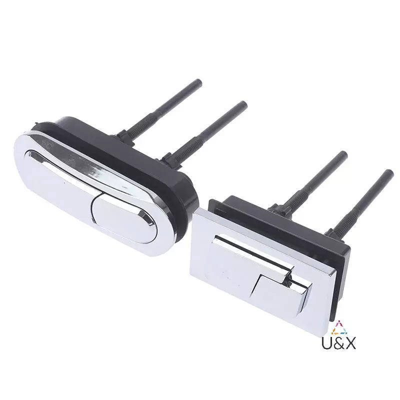U & X 1 Nút bình vệ sinh xả kép Nút bồn cầu vuông tròn Đẩy nút xả kép MỚI