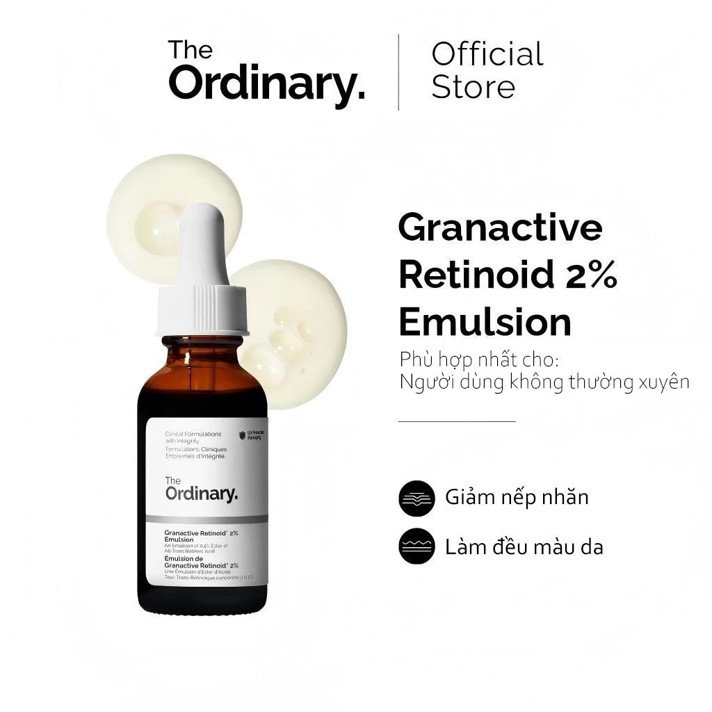 The Ordinary Chống Lão Hóa Giảm Mụn Tinh Chất Dưỡng Da Granactive Retinoid 2% Emulsion 30ML