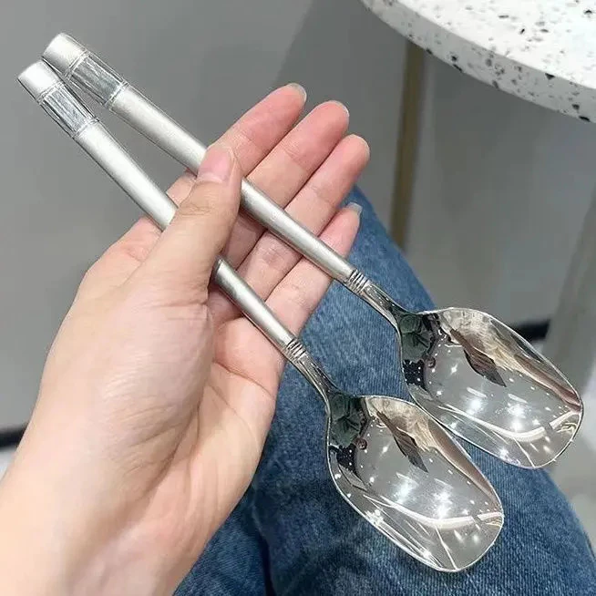 Combo 10 Thìa, Muỗng Đầu Vuông Cao Cấp Phong Cách Châu Âu Sang Chảnh Bền Đẹp Gia Dụng Số 1 Việt Nam