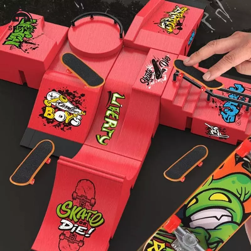 Ván trượt mini đầu ngón tay cho trẻ em - Đồ chơi thể thao với ramps và quà tặng mới