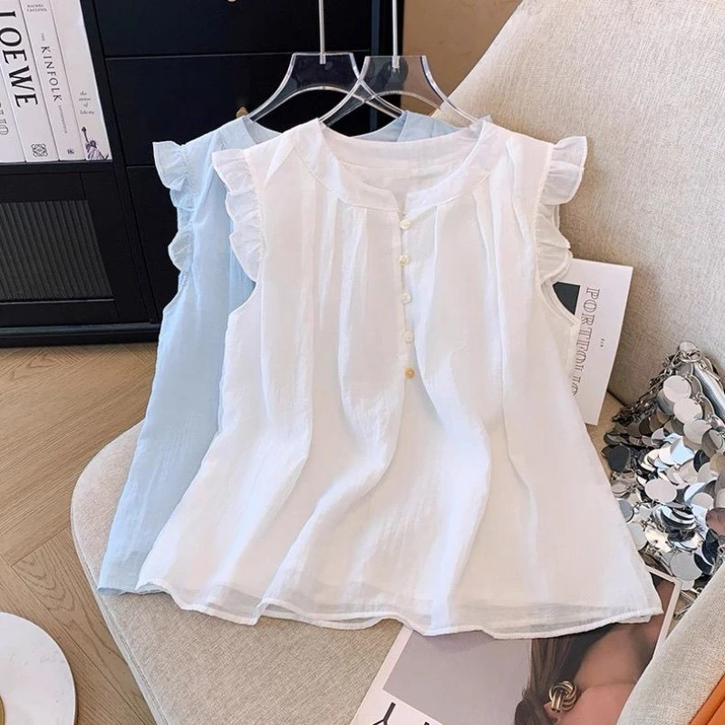 Áo Sơ Mi Tay Bồng Thời Trang Dành Cho Nữ, Kiểu Dáng Thon Gọn, Đa Năng, Trẻ Trung Và Ngọt Ngào Như Áo Babydoll.
