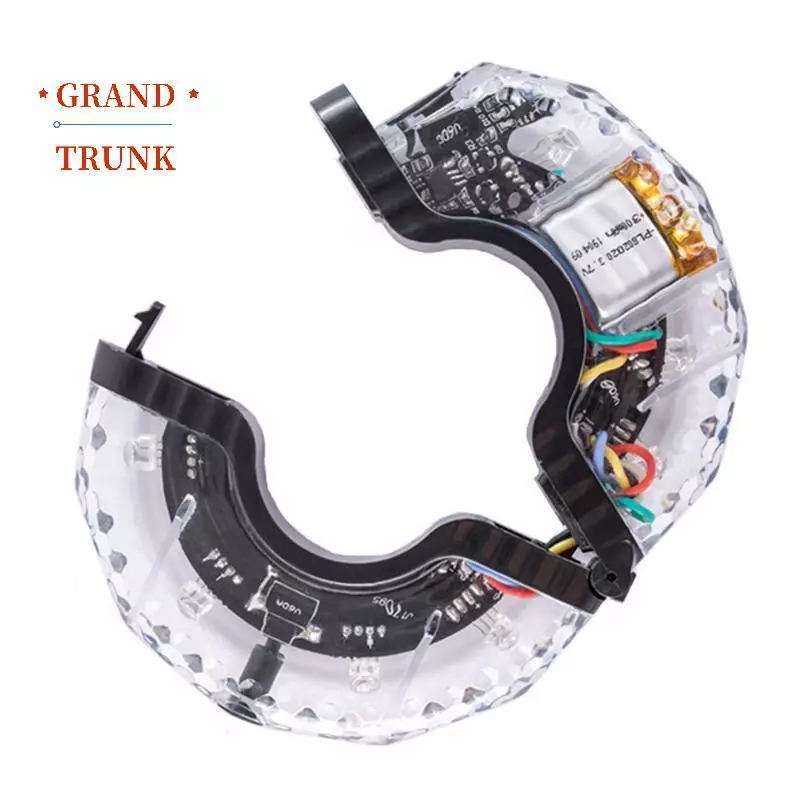 [GRAND-t] Đèn trung tâm bánh xe đạp có thể sạc lại LED USB RGB Đèn nói đầy màu sắc để cảnh báo và trang trí an toàn