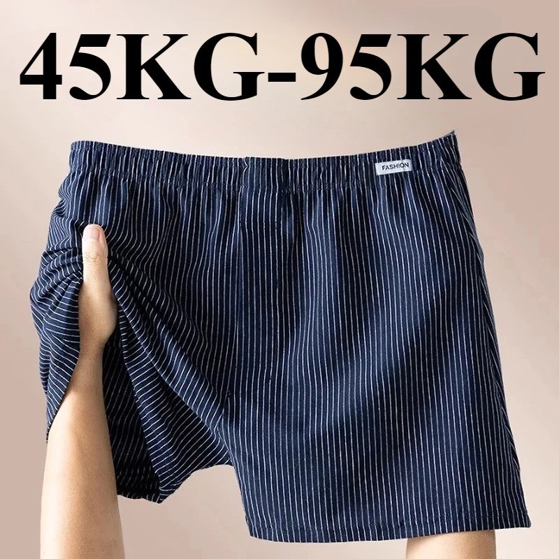 Quần lót nam sọc cotton dài, thoáng khí và thoải mái cho quần ngủ