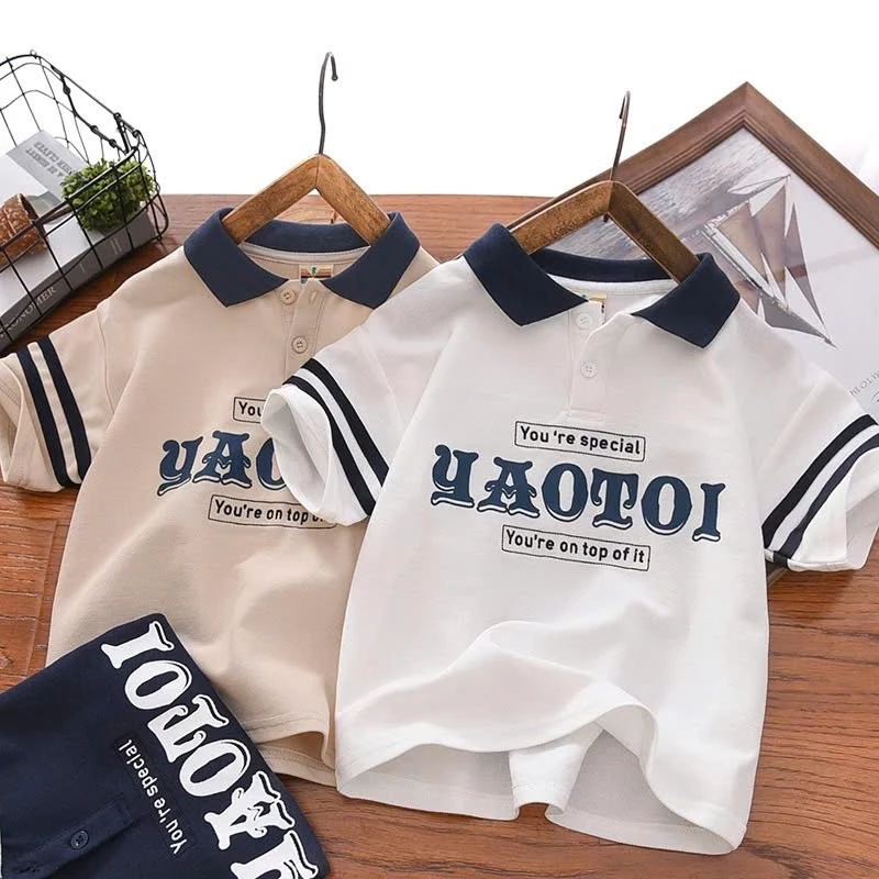 Áo Polo Ngắn Tay Bé Trai mẫu YAOTOI 14–52kg – Vải Mềm Mại, Form Đẹp, Thoáng Mát – Mã H19