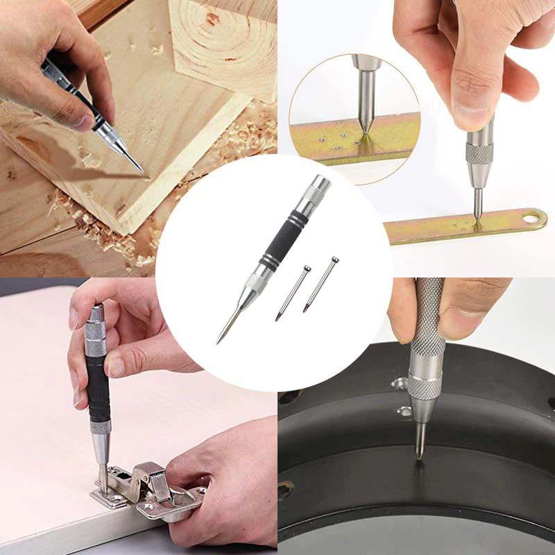 Dụng cụ đột tâm tự động độ cứng cao, định vị lò xo, khoan.