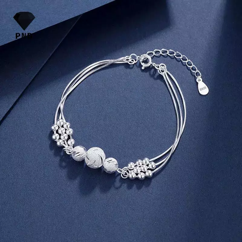 PND Hạt May Mắn Nhiều Lớp Dây Xích Vòng Tay Nữ Thời Trang Tiệc Cưới Trang Sức Người Yêu Quà Tặng raoog