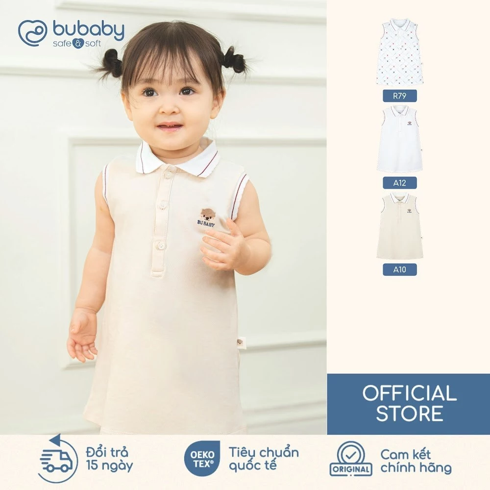 BU Baby Váy liền Ponie sát nách bé gái từ 7 đến 25 kg | Quần áo trẻ em cao cấp mềm mịn | PPN546000
