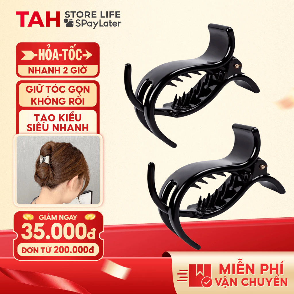 Kẹp Tóc Càng Cua 5 Răng Dày Dặn Xinh Xắn, Kẹp Tóc Nữ Cỡ Lớn Phong Cách Hàn Quốc, Kẹp Tóc Cứng Chắc Giữ Tóc Gọn Gàng