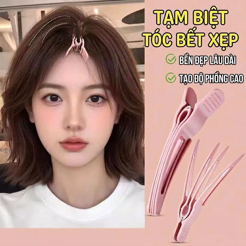 Kẹp định hình nâng chân tóc tạo độ bồng bềnh xinh xắn style hàn quốc