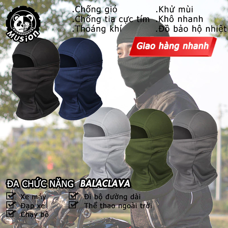 Mucision Balaclava - Mũ trùm đầu đa năng cho đi xe đạp, trượt băng và câu cá; chống tia UV và che nắng hiệu quả.
