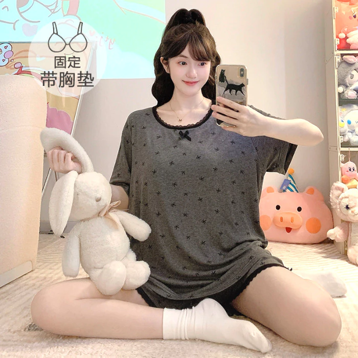 Bộ Đồ Ngủ Modal Plus Size Cho Nữ, Tay Ngắn Phù Hợp Mùa Hè