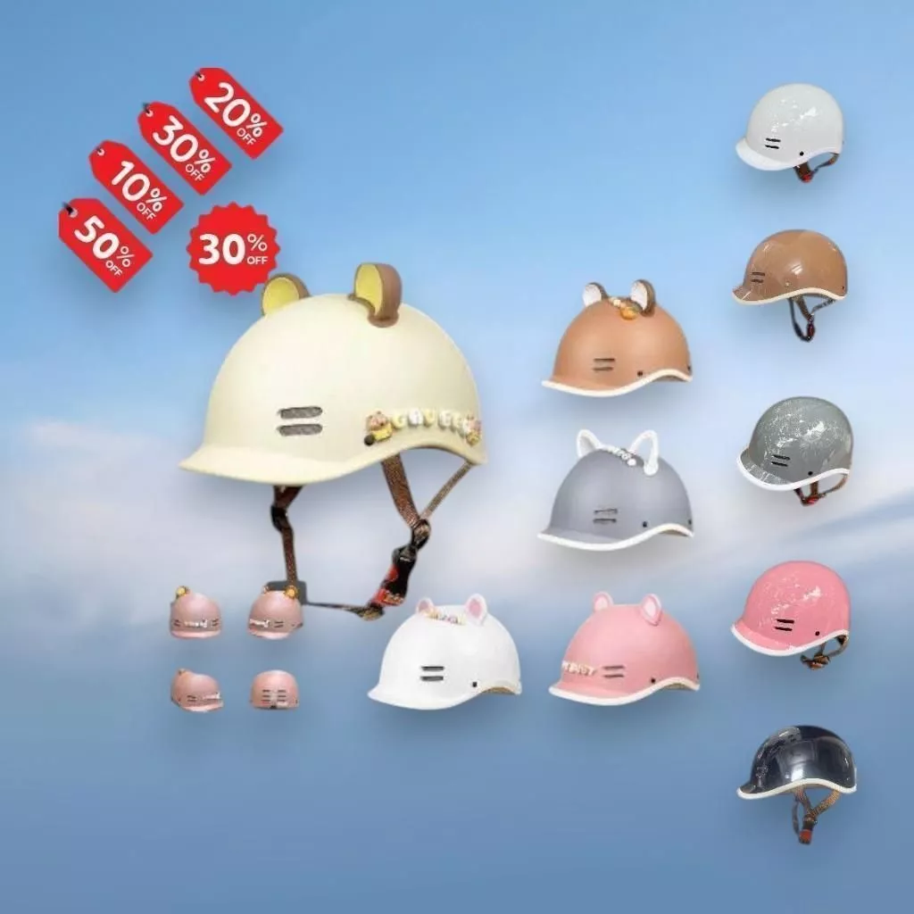Nón Bảo Hiểm Cá Heo Hottrend Chất Lượng Cao Cấp Tem Kiểm Định Đạt Chuẩn Kèm Phụ Kiện Free Size ABS Cứng Cáp