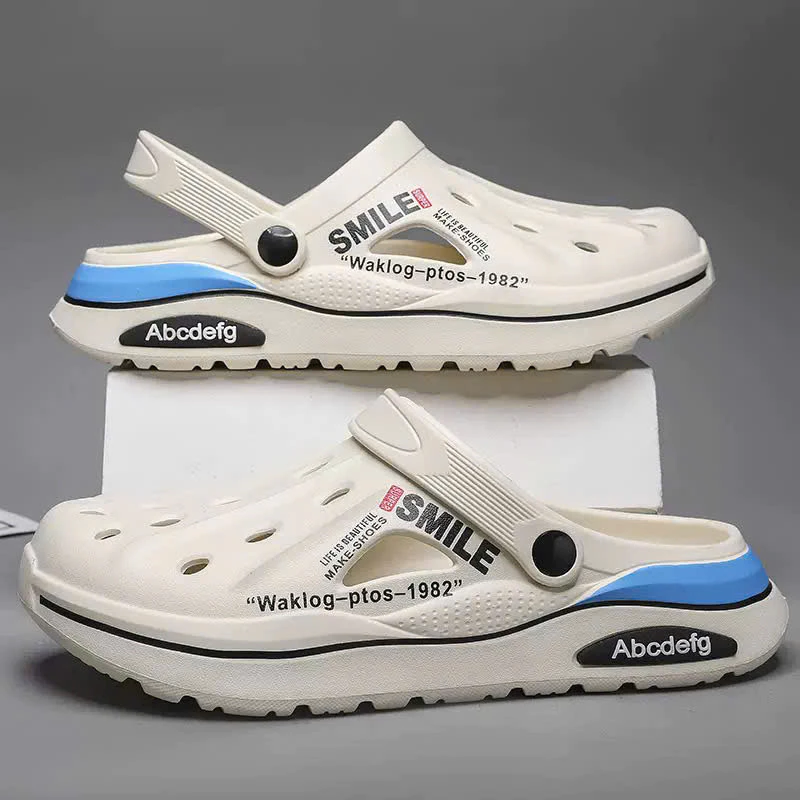 Dép Sục Nam Cao Su Mềm Chơi Thể Thao-Dép Bít Mũi Chống Trượt Thoáng Khí Size 40-45 Giay zep Store